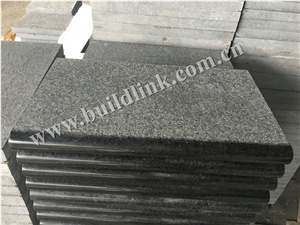 China Black Basalt, G684 Flamed + Polished Bullnose Edging Swimming Pool Tiles, G684 Black Basalt,Raven Black,Black Pearl Pool Coping