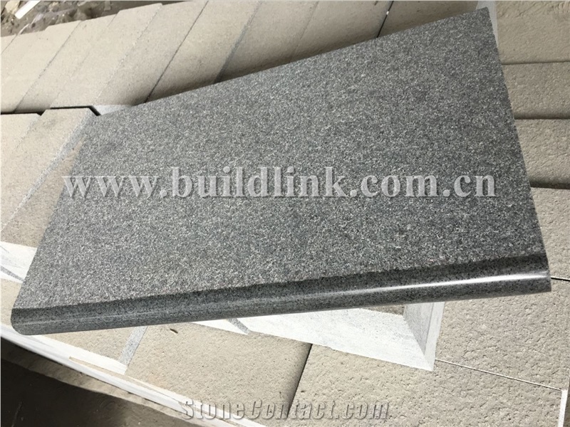 G654 Granite / Padang Dark / Dark Grey Flamed+Polished Bullnose Pool Coping