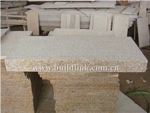 G682 Golden Sun Bushhammered Pool Coping Tiles ,Rusty Yellow, Honey Jasper Bushhammered Rebated Pool Coping Pavers