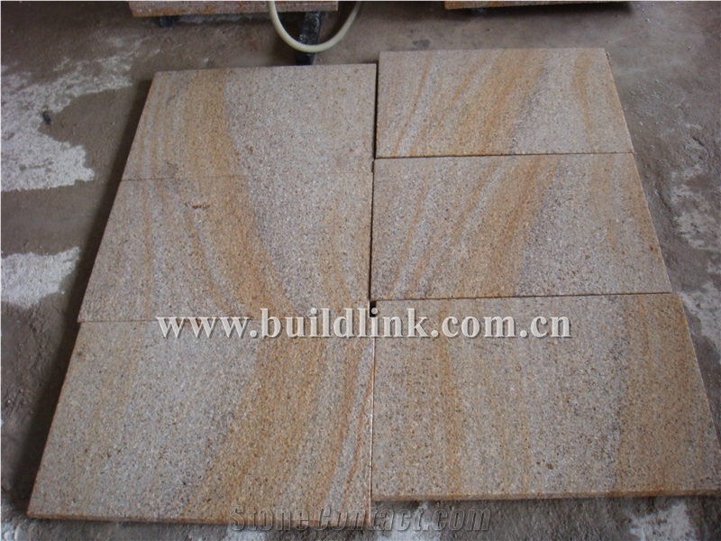 G682 Golden Sun Flamed Tiles ,Rusty Yellow, Honey Jasper Flamed Walling&Flooring Tiles