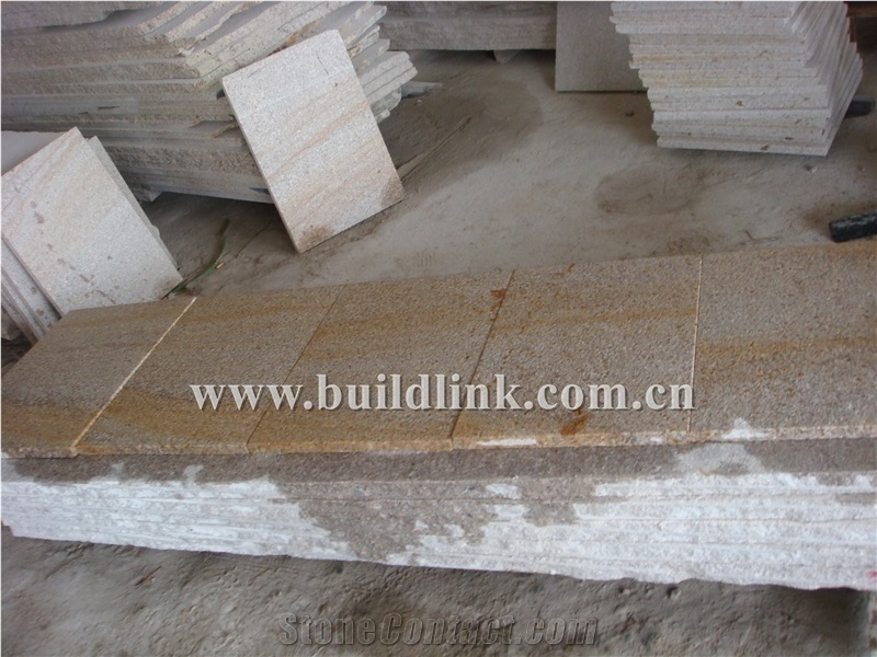 G682 Golden Sun Flamed Tiles ,Rusty Yellow, Honey Jasper Flamed Walling&Flooring Tiles