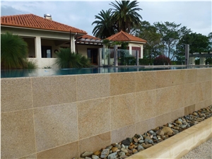 G682 Sunset Golden Flamed Tiles & Slabs,Rusty Yellow Granite Walling & Flooring Flamed Tiles