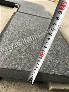 G684 Black Basalt Flamed + Polished Curved Bullnose Edging Swimming Pool Tiles, G684 Black Basalt,Raven Black,Black Pearl Pool Coping