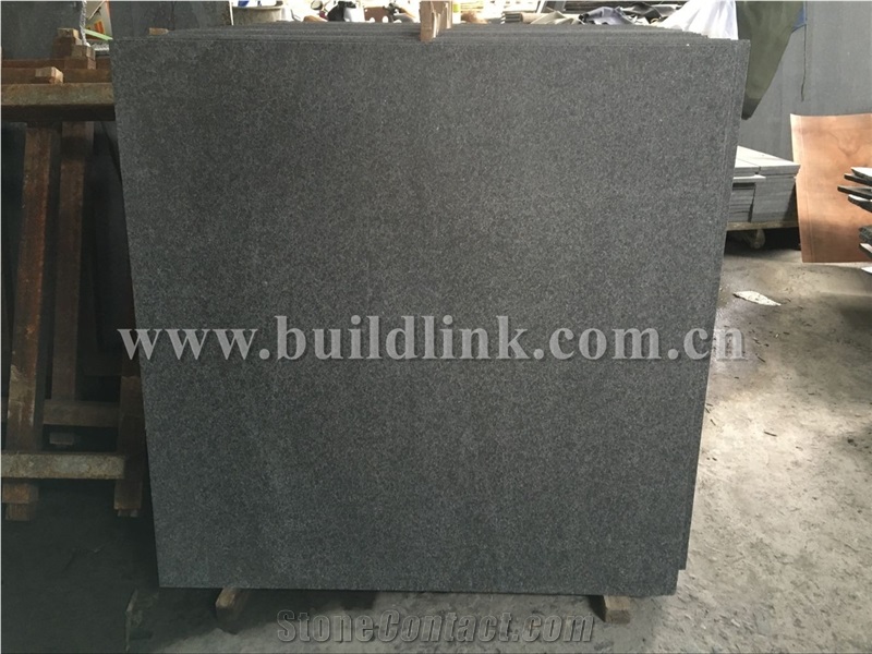 G684 Black Basalt Flamed Tiles, Black Basalt, Raven Black, Black Pearl Flamed Walling & Flooring Tiles