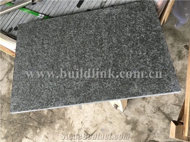 G684 Black Basalt Flamed Tiles, Black Basalt, Raven Black, Black Pearl Flamed Walling & Flooring Tiles