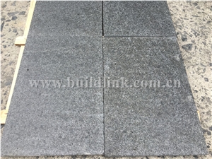 G684 Black Basalt Flamed Tiles, Black Basalt, Raven Black, Black Pearl Flamed Walling & Flooring Tiles