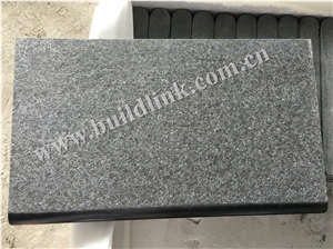 G684 Flamed + Polished Bullnose Edging Swimming Pool Tiles, G684 Black Basalt,Raven Black,Black Pearl Pool Coping