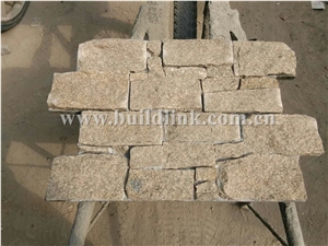 High Quality Sesame Yellow Slate Cement Cultured Stone, Slate Ledge Stone, Cement Cultured Stone,Yellow Wall Stone Cladding