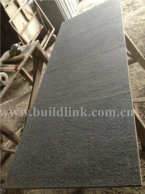 Mongolia Black Flamed Tiles, China Black Basalt, Nero Mongolia, Super Mongolia Black Basalt Flamed Tiles