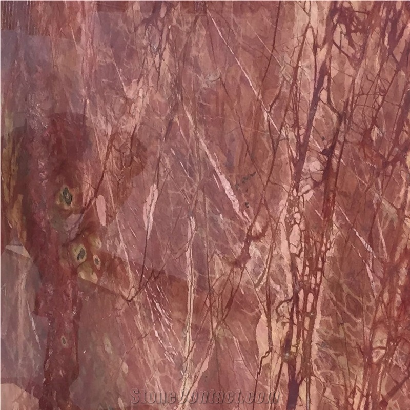 Rosso Damasco Luxury Marble, Rosa Damascus, Numidian Red Marble Polished Slabs & Tiles