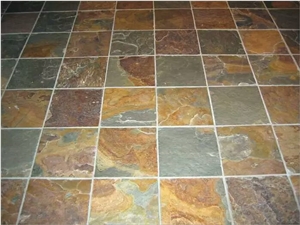 Rusty Colorful Brown Slate Tiles Pattern Slabs for Outdoor Garden Paving Low Prices
