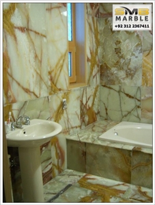 Light Green Onyx Bath Design