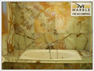 Light Green Onyx Bath Design