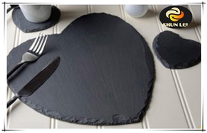 Heart Shaped Black Slate Plate