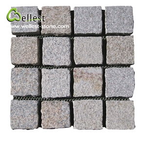 All Side Natural Sesame Black Granite Cube Paving Stone for Walkway