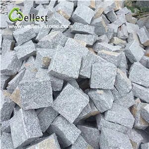 All Side Natural Sesame Black Granite Cube Paving Stone for Walkway