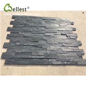 Black Quartzite Cultured Stone Honed Surface Bathroom Wall Tile