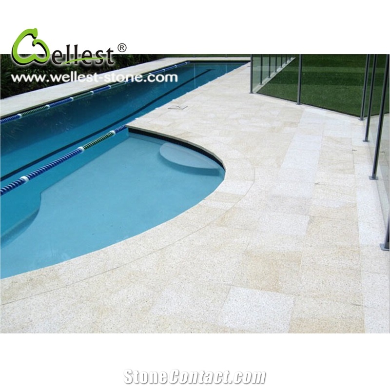 Bullnose Edge G682 Yellow Granite Swimming Pool Coping Tile