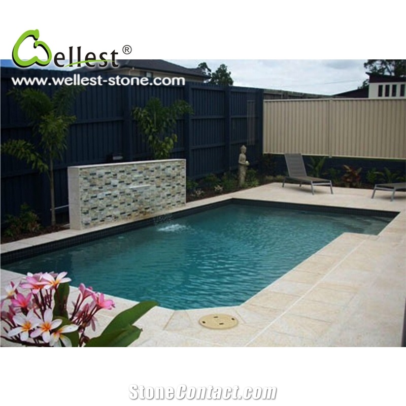 Bullnose Edge G682 Yellow Granite Swimming Pool Coping Tile