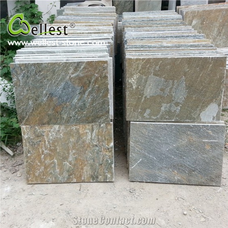 Factory Best Price Yellow Wood Slate Floor Tiles for Exterior