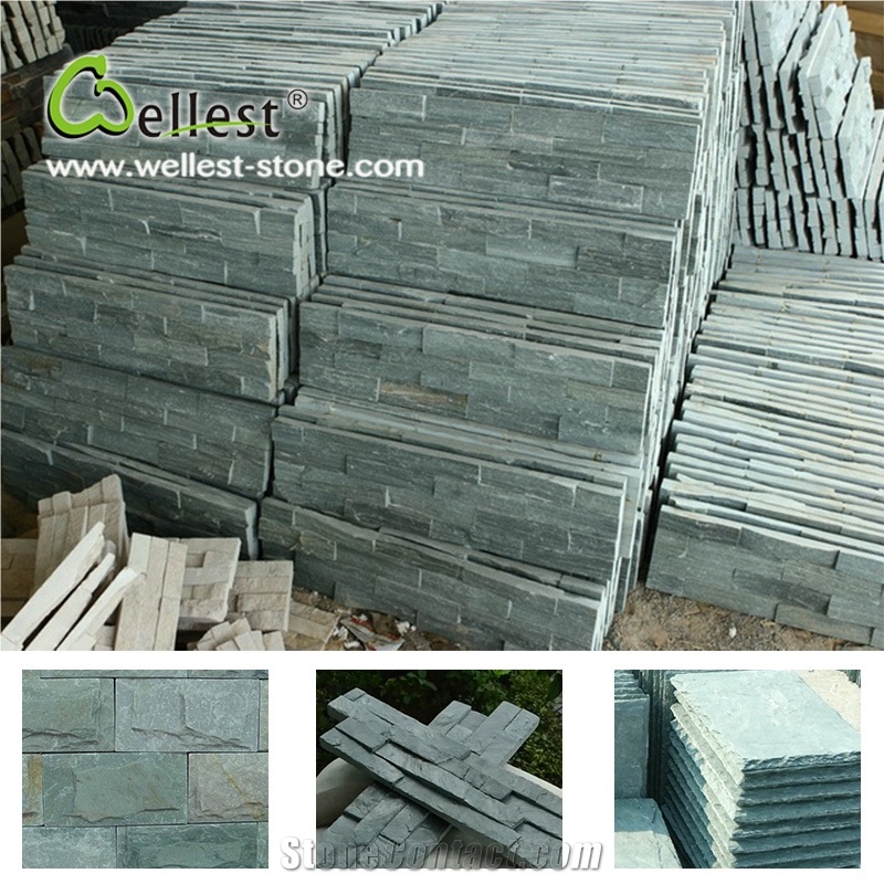 Green Slate Mushroom Stone / Ledge Stone for Wall Covering