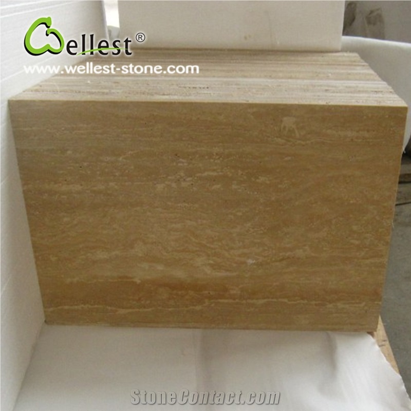 High Quality Honed Surface Beige Travertine Swimming Pool Coping Tile