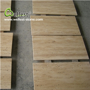 Honed Surface Bullnose Edge Beige Travertine Swimming Pool Coping Tile