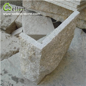 Hot Selling G682 Yellow Rusty Granite Grooved Edge Mushroom Stone for Wall Cladding