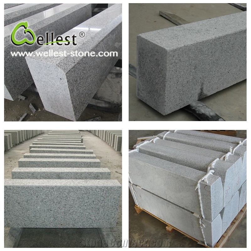 Hot Selling High Quality G603 Lunar Pearl Granite Side Stone Curbs