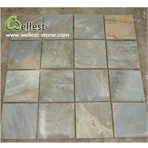 Hot Selling Yellow Wood Slate Flat Tile Pattern for Exterior Wall