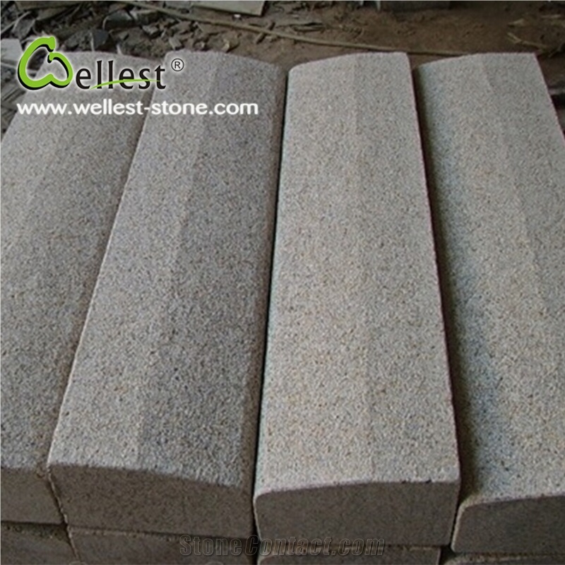 Natural G682 Sunset Gold Granite Curb Stone for Landscape