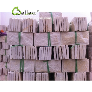 Pink Color Quartzite Mushroom Stone for Exterior Wall Cladding Tile