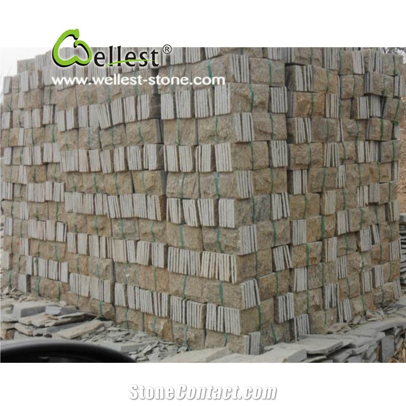 Pink Color Quartzite Mushroom Stone for Exterior Wall Cladding Tile