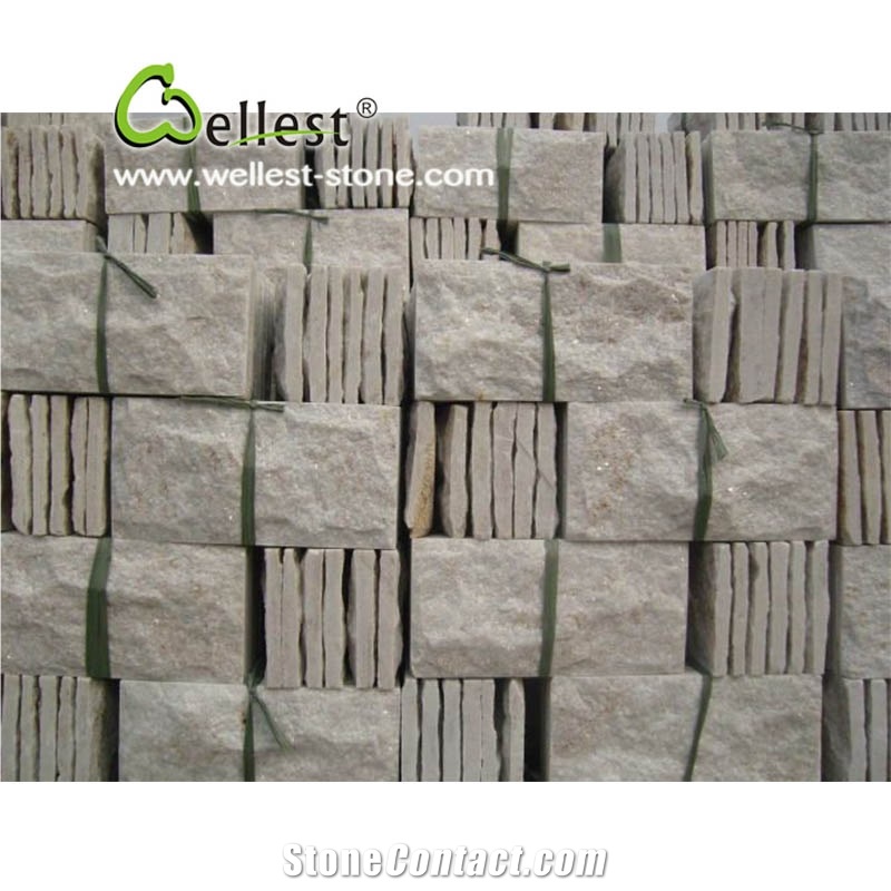 Pink Color Quartzite Mushroom Stone for Exterior Wall Cladding Tile