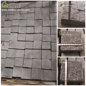 Rocky Ice Price G654 Granite Cube Stone / Cobble Walkway Paving Stone (10*10*5cm, Natural Split Face, Other Sawn Cut)