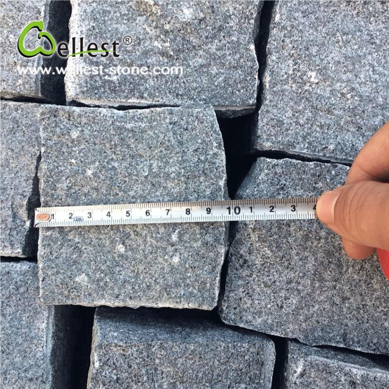 Split Surface Anti-Slip G603 Grey Granite Cobble Paving Stone for Walkway