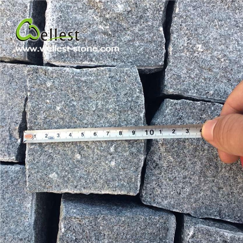 Wholesale Flamed Finished G603 Grey Granite Cube Stone Pavers for Garden Pathway