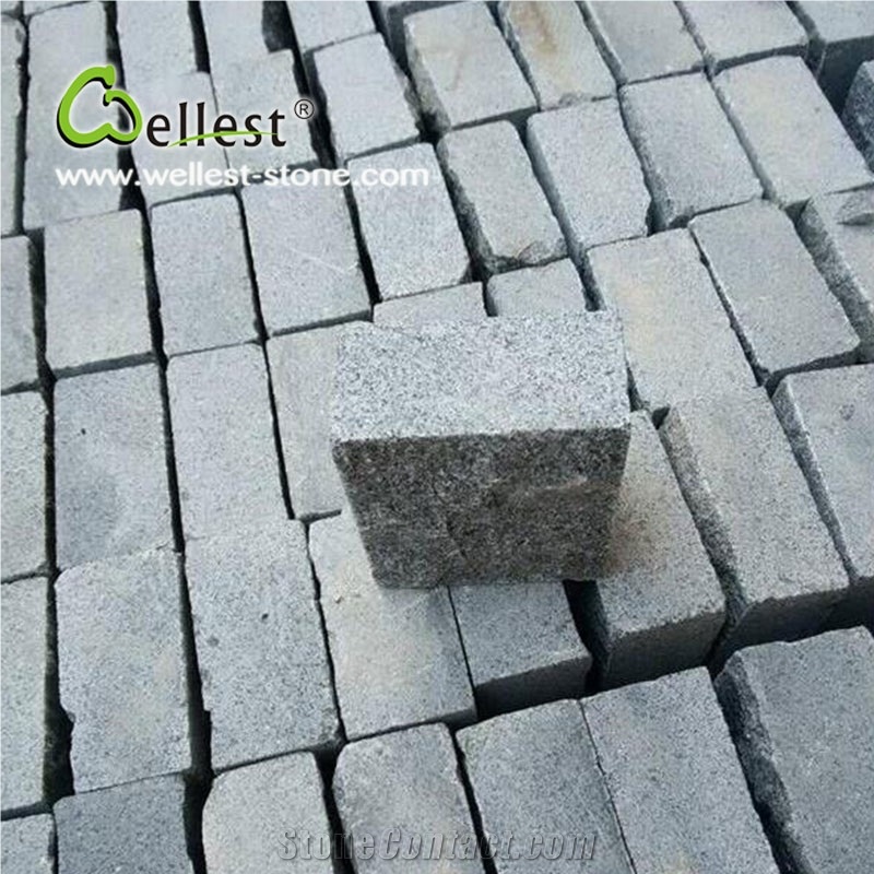 Wholesale Flamed Finished G603 Grey Granite Cube Stone Pavers for Garden Pathway