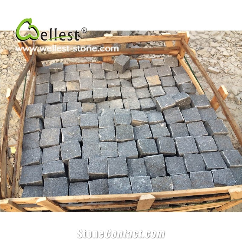 Wholesale Flamed Finished G603 Grey Granite Cube Stone Pavers for Garden Pathway