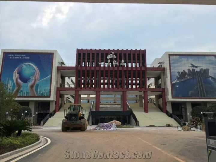 Nano Crystallized Glass Stone Red Slab for Countertop and Wall Cladding