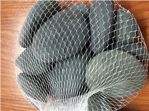 Fargo Dark Grey River Pebbles, China Grey Flat River Pebble Stone, Supply Natural River Pebbles