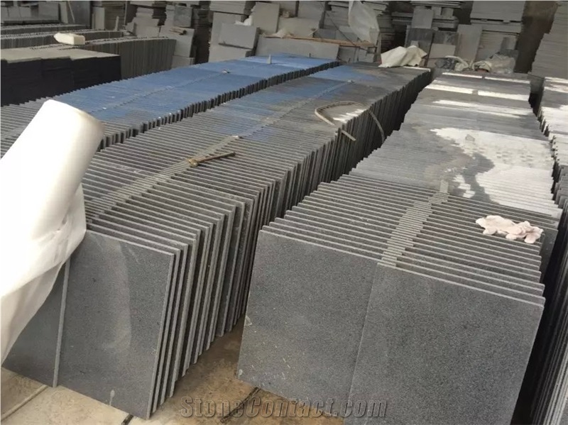 Fargo G654 Granite/China Impala Granite Flamed Tiles and Slabs, Dark Grey Granite/Sesame Black Flamed Wall/Floor Tiles, Grey Granite Wall/Floor Covering