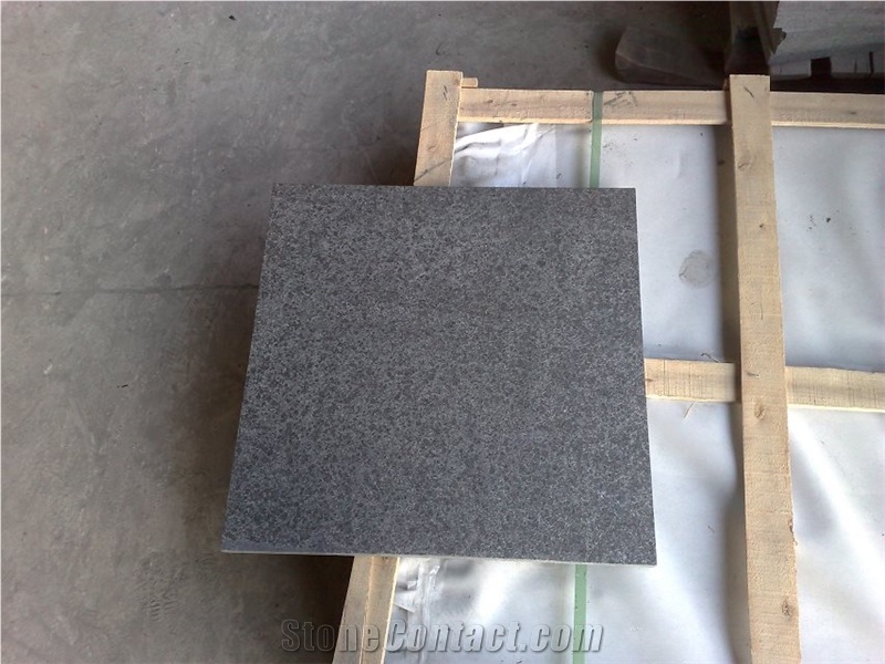 Fargo G684 Black Basalt Flamed Tiles, G684 Black Pearl Basalt Antique Surface Tiles, China Black Basalt Anti-Slipping Surface Tiles