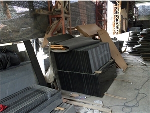 Fargo G684 Black Basalt Polished Stairs, Black Pearl Steps, China Black Basalt Stair Treads, China Black Basalt Staircase