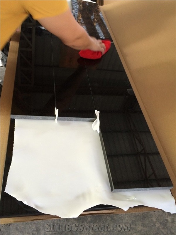Fargo G684 Black Basalt Polished Stairs, Black Pearl Steps, China Black Basalt Stair Treads, China Black Basalt Staircase