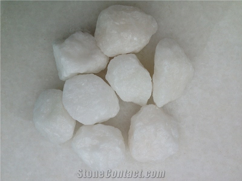 Fargo White Stone Aggregates, China Pure White Gravels, Snow White Marble Aggregates
