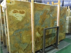 Gloden Blue Onyx Tiles & Slab