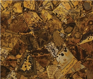 Grass Fossils Semiprecious Stone Tile & Slab