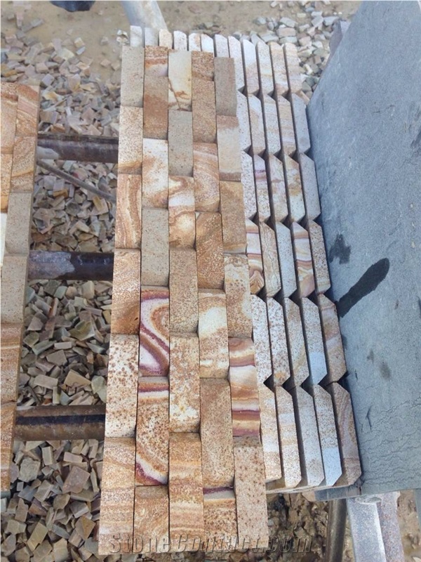 Beige Slate,Indian Autumn Slate Cultured Stone for Wall Cladding