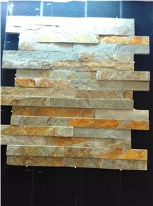 Cultured Stone Veneer,Rusty Brown Slate,Ledge Stone Walling Panel